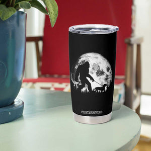 Bigfoot Walking Dachshund Tumbler Cup Funny Doxie Wiener Sasquatch Night Stroll Full Moon TS10 Print Your Wear