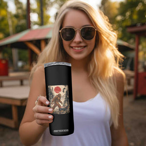 Bigfoot Dachshund Lovers Skinny Tumbler Japanese Vintage Graphic Ukiyo-e Art Sasquatch Wiener Dog Gift TS10 Print Your Wear
