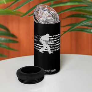 Bigfoot Gun Owner 4 in 1 Can Cooler Tumbler Camo US American Flag Sasquatch Rifle TS10 Print Your Wear