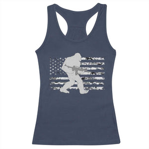 Bigfoot Gun Owner Racerback Tank Top Camo US American Flag Sasquatch Rifle TS10 Navy Print Your Wear