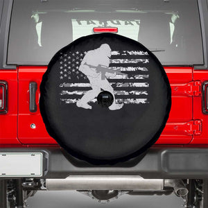 Bigfoot Gun Owner Spare Tire Cover Camo US American Flag Sasquatch Rifle TS10 Black Print Your Wear