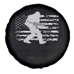 Bigfoot Gun Owner Spare Tire Cover Camo US American Flag Sasquatch Rifle TS10 Print Your Wear