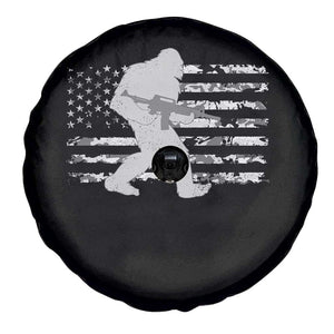 Bigfoot Gun Owner Spare Tire Cover Camo US American Flag Sasquatch Rifle TS10 Print Your Wear