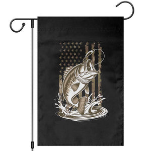 Fishing Camo Garden Flag Bass Fish American Flag Boy Men Fisherman Gift TS10 Black Print Your Wear