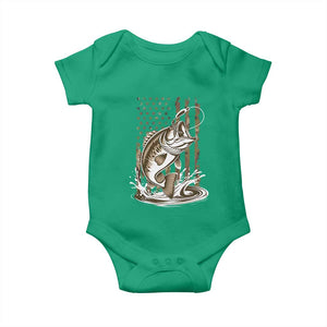 Fishing Camo Baby Onesie Bass Fish American Flag Boy Men Fisherman Gift TS10 Irish Green Print Your Wear