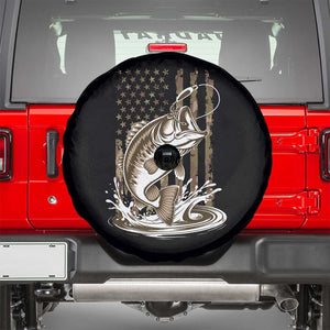 Fishing Camo Spare Tire Cover Bass Fish American Flag Boy Men Fisherman Gift TS10 Black Print Your Wear