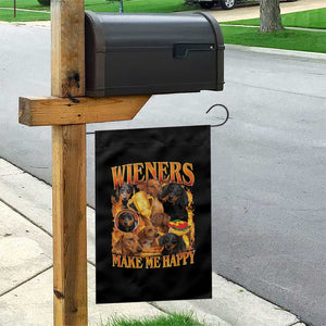 Funny Wiener Dog Garden Flag Vintage Bootleg Gift For Dachshund Lover TS10 Print Your Wear