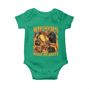 Funny Wiener Dog Baby Onesie Vintage Bootleg Gift For Dachshund Lover TS10 Irish Green Print Your Wear