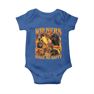 Funny Wiener Dog Baby Onesie Vintage Bootleg Gift For Dachshund Lover TS10 Royal Blue Print Your Wear