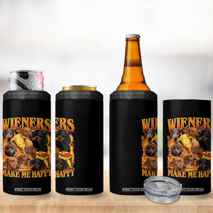 Funny Wiener Dog 4 in 1 Can Cooler Tumbler Vintage Bootleg Gift For Dachshund Lover TS10 Print Your Wear