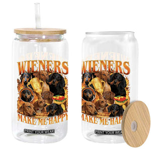 Funny Wiener Dog Glass Can Vintage Bootleg Gift For Dachshund Lover TS10 Print Your Wear