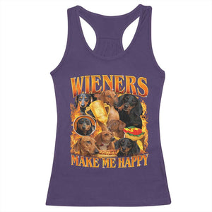 Funny Wiener Dog Racerback Tank Top Vintage Bootleg Gift For Dachshund Lover TS10 Purple Print Your Wear