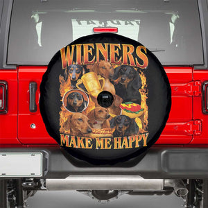 Funny Wiener Dog Spare Tire Cover Vintage Bootleg Gift For Dachshund Lover TS10 Black Print Your Wear