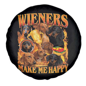 Funny Wiener Dog Spare Tire Cover Vintage Bootleg Gift For Dachshund Lover TS10 Print Your Wear