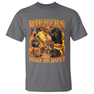 Funny Wiener Dog T Shirt Vintage Bootleg Gift For Dachshund Lover TS10 Charcoal Print Your Wear
