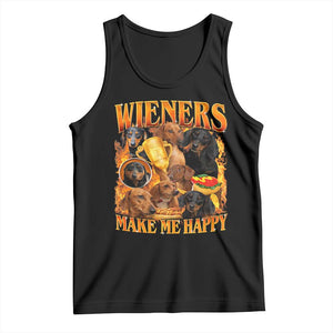 Funny Wiener Dog Tank Top Vintage Bootleg Gift For Dachshund Lover TS10 Black Print Your Wear