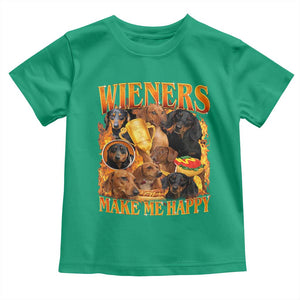 Funny Wiener Dog Toddler T Shirt Vintage Bootleg Gift For Dachshund Lover TS10 Irish Green Print Your Wear