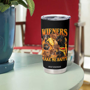 Funny Wiener Dog Tumbler Cup Vintage Bootleg Gift For Dachshund Lover TS10 Print Your Wear