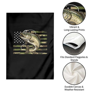 Camo Bass Fishing Garden Flag Patriotic US Flag Fisherman TS10 Print Your Wear