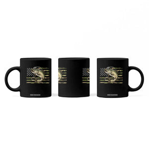 Camo Bass Fishing Coffee Mug Patriotic US Flag Fisherman TS10 Print Your Wear