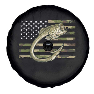 Camo Fish Hook Fishing Spare Tire Cover Patriotic US Flag Fisherman Camouflage Bass Fishing TS10 Print Your Wear