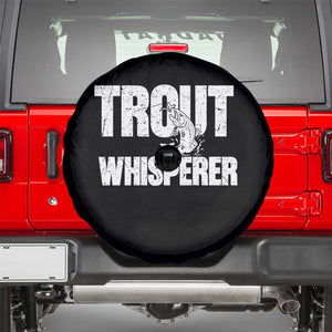 Trout Fishing Spare Tire Cover Funny Fishing Fisherman Trout Whisperer Gift TS10 Black Print Your Wear