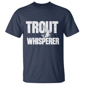 Trout Fishing T Shirt Funny Fishing Fisherman Trout Whisperer Gift TS10 Navy Print Your Wear