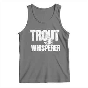 Trout Fishing Tank Top Funny Fishing Fisherman Trout Whisperer Gift TS10 Black Heather Print Your Wear