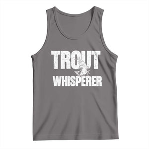 Trout Fishing Tank Top Funny Fishing Fisherman Trout Whisperer Gift TS10 Deep Heather Print Your Wear