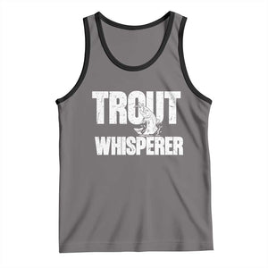 Trout Fishing Tank Top Funny Fishing Fisherman Trout Whisperer Gift TS10 Deep Heather Black Print Your Wear