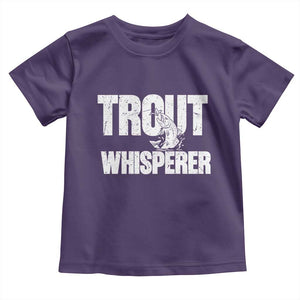 Trout Fishing Toddler T Shirt Funny Fishing Fisherman Trout Whisperer Gift TS10 Purple Print Your Wear