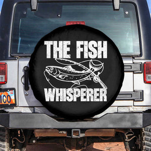 Funny Fishing Spare Tire Cover The Fish Whisperer Lake Life Gift For Fishermen Dads TS10 No hole Black Print Your Wear