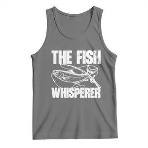 Funny Fishing Tank Top The Fish Whisperer Lake Life Gift For Fishermen Dads TS10 Black Heather Print Your Wear