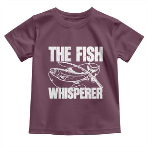 Funny Fishing Toddler T Shirt The Fish Whisperer Lake Life Gift For Fishermen Dads TS10 Maroon Print Your Wear