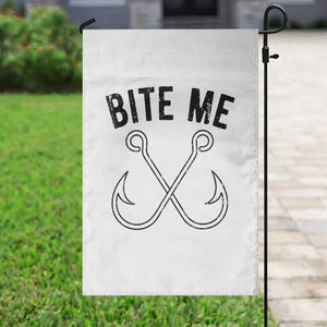 Cool Catchy Angler Garden Flag Retro Bite Me Bass Fishing Fishermen TS10 Print Your Wear