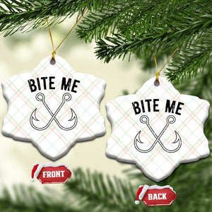 Cool Catchy Angler Ceramic Ornament Retro Bite Me Bass Fishing Fishermen TS10 Print Your Wear
