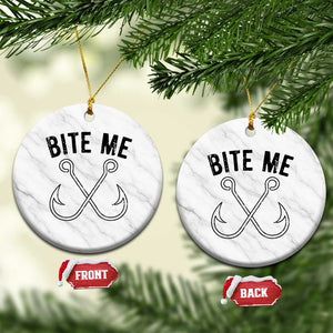 Cool Catchy Angler Ceramic Ornament Retro Bite Me Bass Fishing Fishermen TS10 1pc White Marble Print Your Wear