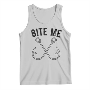 Cool Catchy Angler Tank Top Retro Bite Me Bass Fishing Fishermen TS10 Ash Print Your Wear