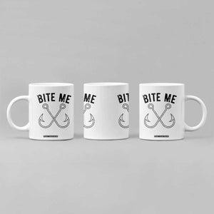 Cool Catchy Angler Coffee Mug Retro Bite Me Bass Fishing Fishermen TS10 Print Your Wear