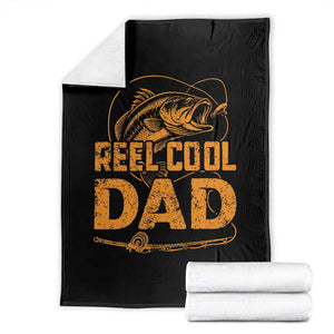 Reel Cool Dad Throw Blanket Funny Fishing Fisherman Fathers Day TS10 Black Print Your Wear
