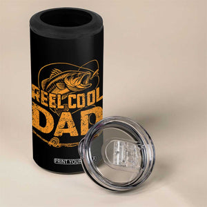 Reel Cool Dad 4 in 1 Can Cooler Tumbler Funny Fishing Fisherman Fathers Day TS10 Print Your Wear