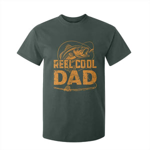 Reel Cool Dad T Shirt For Kid Funny Fishing Fisherman Fathers Day TS10 Dark Forest Green Print Your Wear