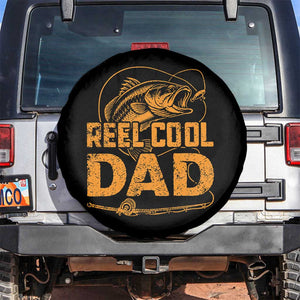 Reel Cool Dad Spare Tire Cover Funny Fishing Fisherman Fathers Day TS10 No hole Black Print Your Wear
