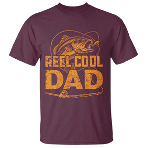 Reel Cool Dad T Shirt Funny Fishing Fisherman Fathers Day TS10 Maroon Print Your Wear