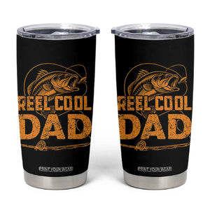 Reel Cool Dad Tumbler Cup Funny Fishing Fisherman Fathers Day TS10 Black Print Your Wear