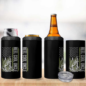 Uncle Fishing 4 in 1 Can Cooler Tumbler Reel Cool Uncle Fisherman US Flag TS10 Print Your Wear