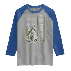 Uncle Fishing Raglan Shirt Reel Cool Uncle Fisherman US Flag TS10 Sport Gray Royal Print Your Wear