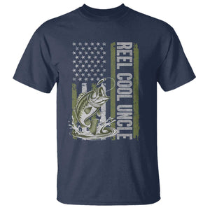 Uncle Fishing T Shirt Reel Cool Uncle Fisherman US Flag TS10 Navy Print Your Wear