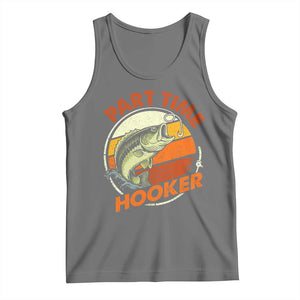 Part Time Hooker Tank Top Retro Funny Fishing TS10 Black Heather Print Your Wear