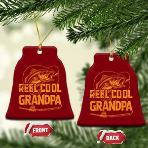 Reel Cool Grandpa Ceramic Ornament Funny Fishing Fisherman Fathers Day TS10 Print Your Wear